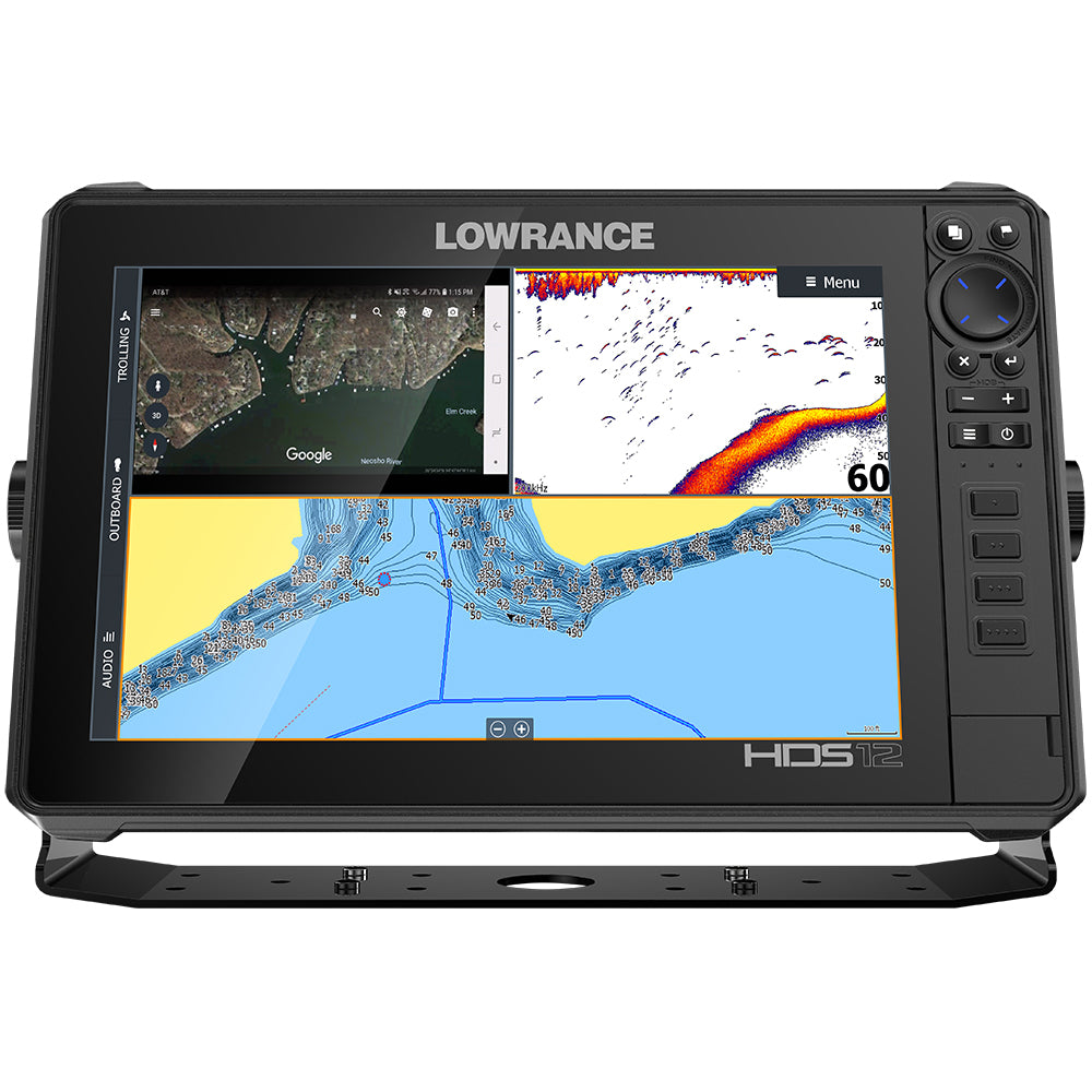 Lowrance HDS-12 LIVE w/Active Imaging 3-in-1 Transom Mount  C-MAP Pro Chart [000-14428-001]