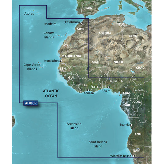 Garmin BlueChart g3 Vision HD - VAF003R - Western Africa - microSD/SD [010-C0749-00]