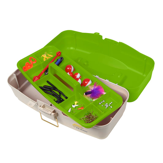 Plano Ready Set Fish On-Tray Tackle Box - Green/Tan [500010]