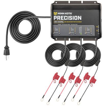 Minn Kota On-Board Precision Charger MK-345 PCL 3 Bank x 15 AMP LI Optimized Charger [1833452]