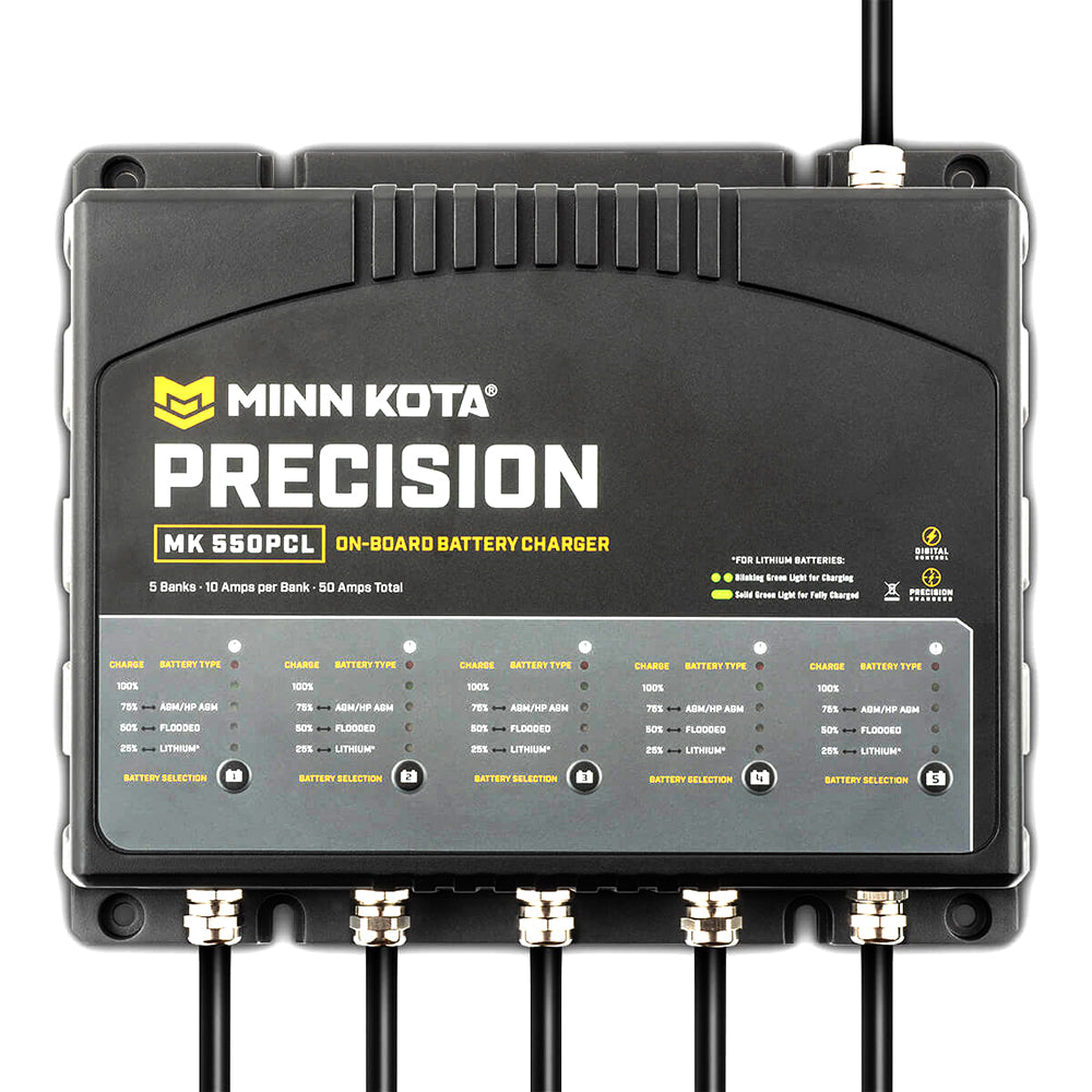 Minn Kota On-Board Precision Charger MK-550 PCL 5 Bank x 10 AMP LI Optimized Charger [1835500]