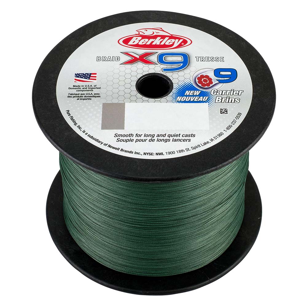 Berkley x9 Braid Low-Vis Green - 40lb - 2188 yds - X9BBK40-22 [1486840]