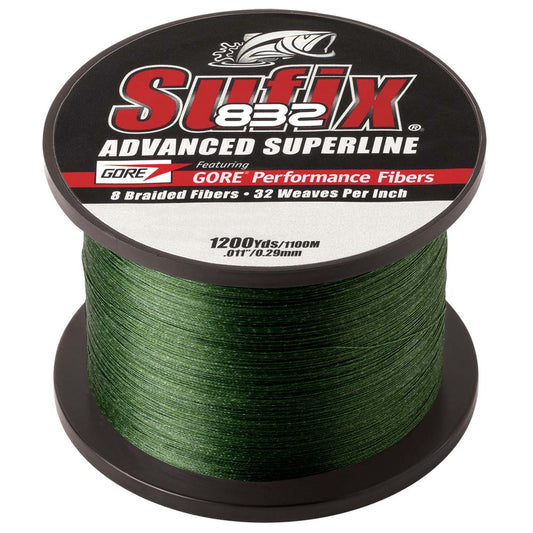 Sufix 832 Advanced Superline Braid - 10lb - Low-Vis Green - 1200 yds [660-310G]