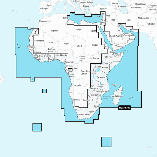 Garmin Navionics+ NSAF630L - Africa  Middle East - Marine Chart [010-C1228-20]